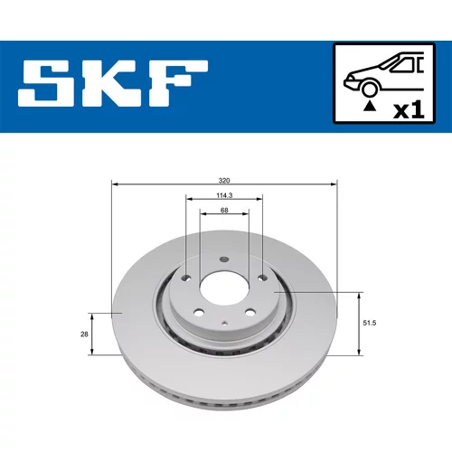 Brzdový kotúč SKF VKBD 81406 V1