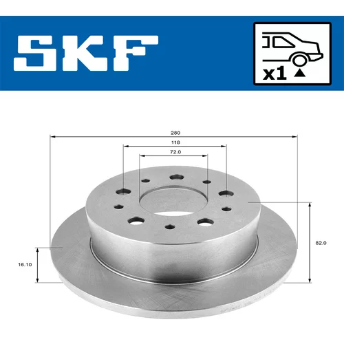 Brzdový kotúč VKBD 90131 S1 /SKF/ - obr. 1