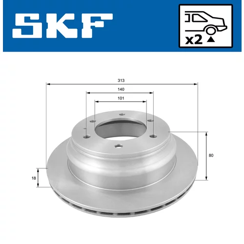 Brzdový kotúč VKBD 90850 V2 /SKF/ - obr. 1