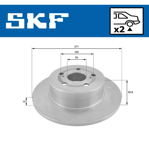 Brzdový kotúč VKBD 91023 S2 /SKF/ - obr. 1