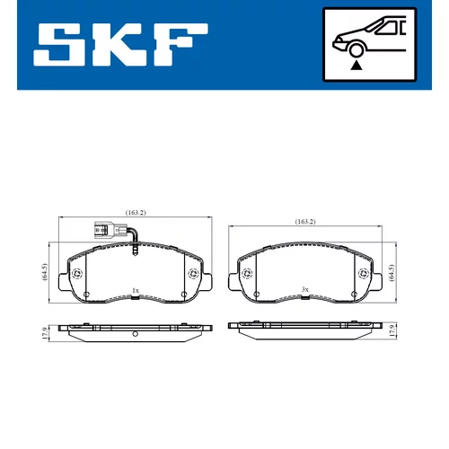 Sada brzdových platničiek kotúčovej brzdy VKBP 80011 E /SKF/ - obr. 8