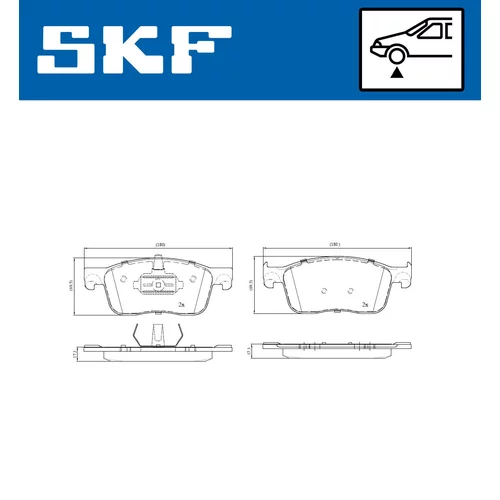 Sada brzdových platničiek kotúčovej brzdy VKBP 80044 /SKF/ - obr. 6