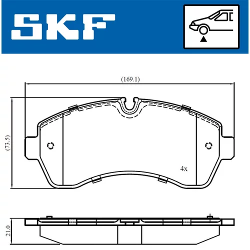 Sada brzdových platničiek kotúčovej brzdy VKBP 80115 /SKF/ - obr. 6