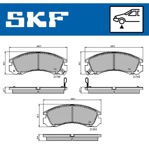 Sada brzdových platničiek kotúčovej brzdy VKBP 80230 A /SKF/ - obr. 6