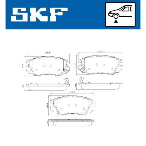 Sada brzdových platničiek kotúčovej brzdy VKBP 80244 A /SKF/ - obr. 1