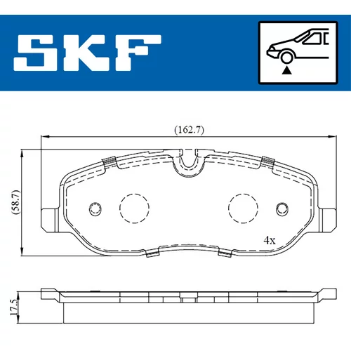Sada brzdových platničiek kotúčovej brzdy VKBP 80306 /SKF/ - obr. 1