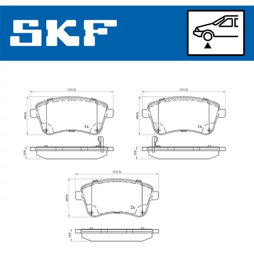 Sada brzdových platničiek kotúčovej brzdy VKBP 80343 A /SKF/ - obr. 6