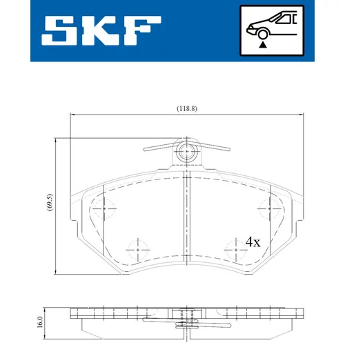 Sada brzdových platničiek kotúčovej brzdy VKBP 80350 /SKF/ - obr. 6