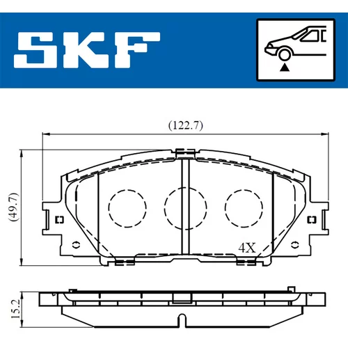 Sada brzdových platničiek kotúčovej brzdy VKBP 80529 /SKF/ - obr. 1