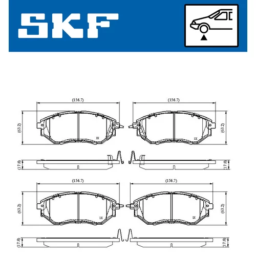 Sada brzdových platničiek kotúčovej brzdy VKBP 80555 A /SKF/ - obr. 6