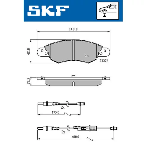 Sada brzdových platničiek kotúčovej brzdy VKBP 80607 E /SKF/ - obr. 5