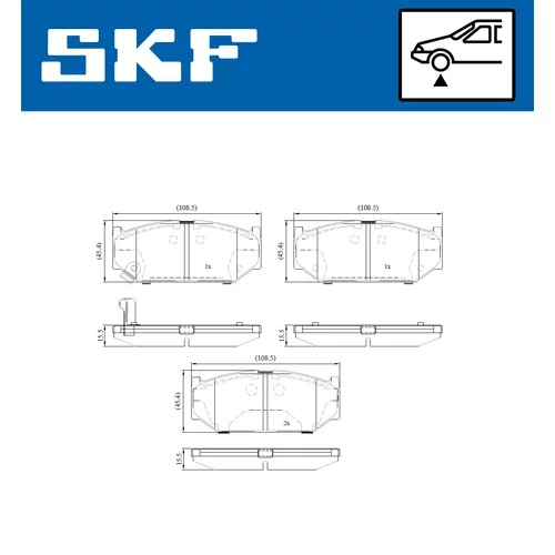Sada brzdových platničiek kotúčovej brzdy VKBP 80614 A /SKF/ - obr. 6