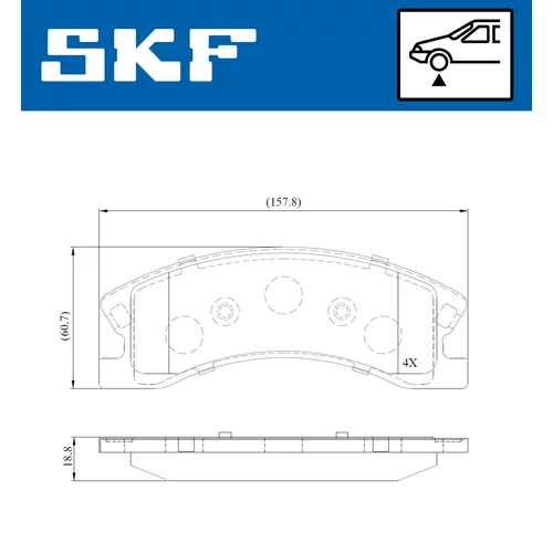 Sada brzdových platničiek kotúčovej brzdy VKBP 81081 A /SKF/ - obr. 1