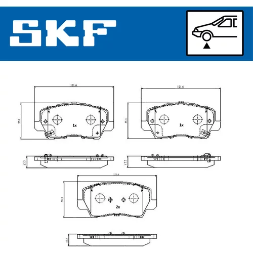 Sada brzdových platničiek kotúčovej brzdy VKBP 81370 A /SKF/ - obr. 1