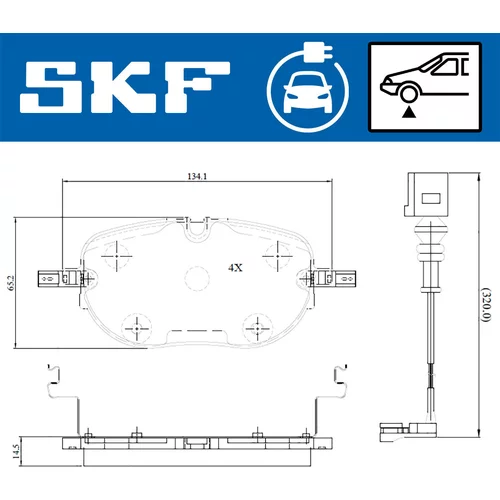 Sada brzdových platničiek kotúčovej brzdy VKBP 85011 EV /SKF/ - obr. 1