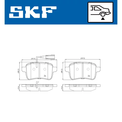 Sada brzdových platničiek kotúčovej brzdy VKBP 90274 E /SKF/ - obr. 1