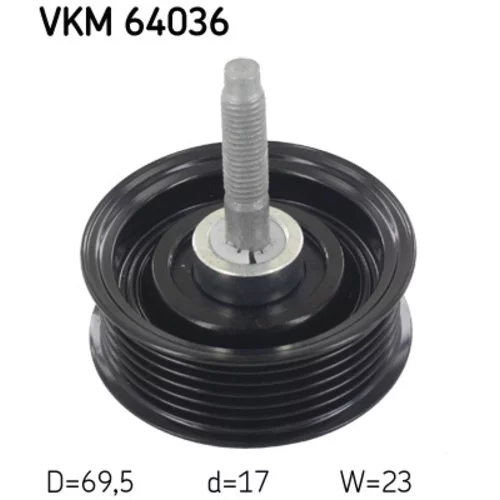 Vratná/vodiaca kladka rebrovaného klinového remeňa SKF VKM 64036
