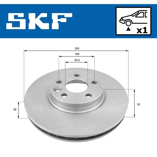 Brzdový kotúč VKBD 80056 V1 /SKF/ - obr. 1