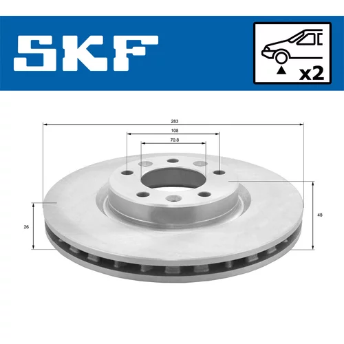 Brzdový kotúč VKBD 80090 V2 /SKF/ - obr. 1