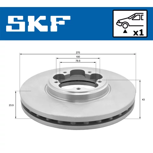 Brzdový kotúč VKBD 80123 V1 /SKF/ - obr. 1