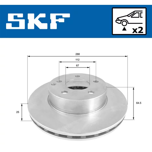 Brzdový kotúč VKBD 80143 V2 /SKF/ - obr. 1