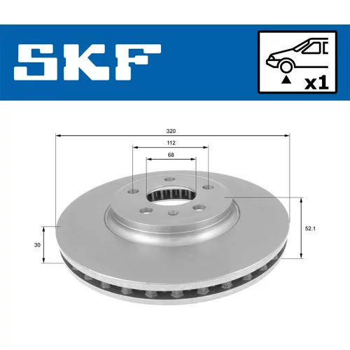 Brzdový kotúč VKBD 80163 V1 /SKF/ - obr. 1