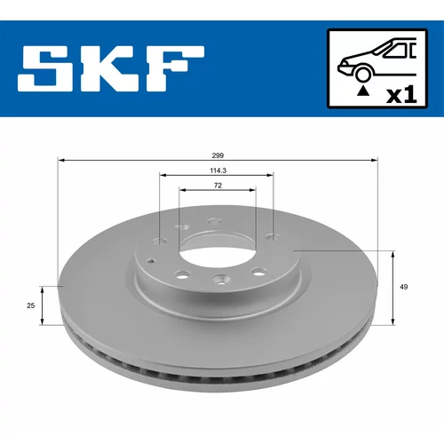 Brzdový kotúč VKBD 80218 V1 /SKF/ - obr. 1