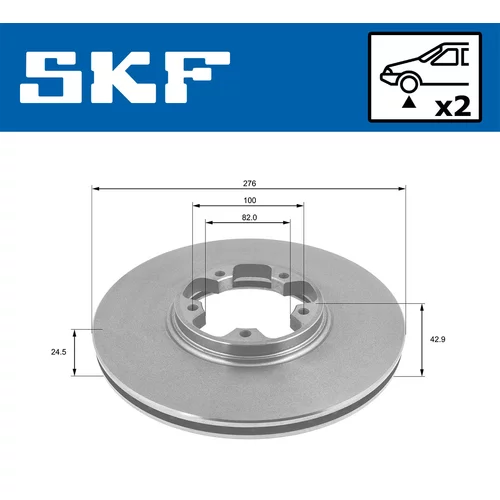 Brzdový kotúč VKBD 80255 V2 /SKF/ - obr. 1