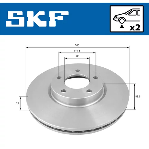 Brzdový kotúč VKBD 80273 V2 /SKF/ - obr. 1
