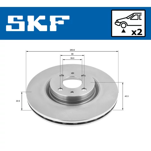 Brzdový kotúč VKBD 80306 V2 /SKF/ - obr. 1