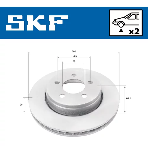 Brzdový kotúč VKBD 80313 V2 /SKF/ - obr. 1
