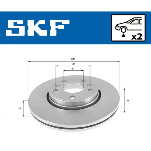 Brzdový kotúč VKBD 80384 V2 /SKF/ - obr. 1
