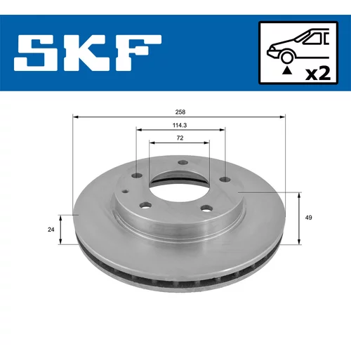 Brzdový kotúč VKBD 80518 V2 /SKF/ - obr. 1