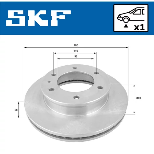 Brzdový kotúč VKBD 80538 V1 /SKF/ - obr. 1