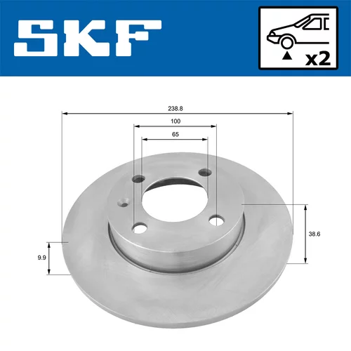 Brzdový kotúč VKBD 80578 S2 /SKF/ - obr. 1