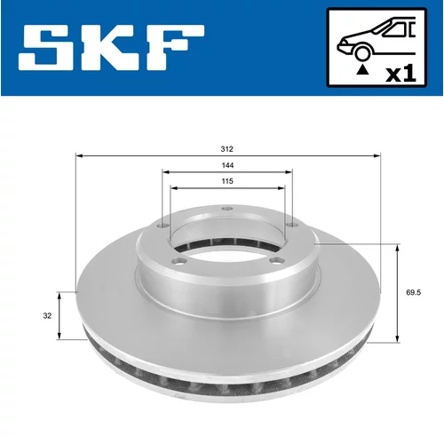 Brzdový kotúč VKBD 80749 V1 /SKF/ - obr. 1