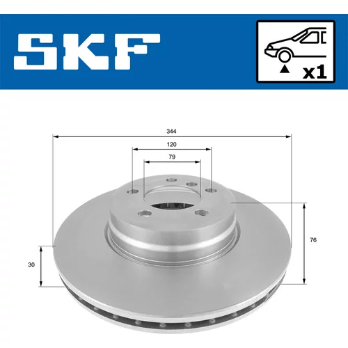 Brzdový kotúč VKBD 80812 V1 /SKF/ - obr. 1