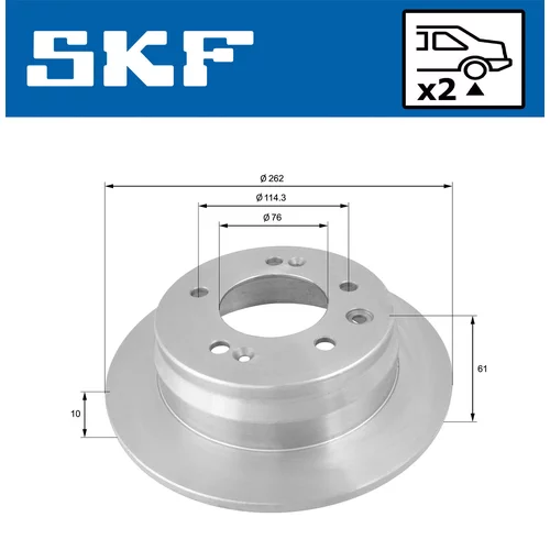 Brzdový kotúč VKBD 90186 S2 /SKF/ - obr. 1