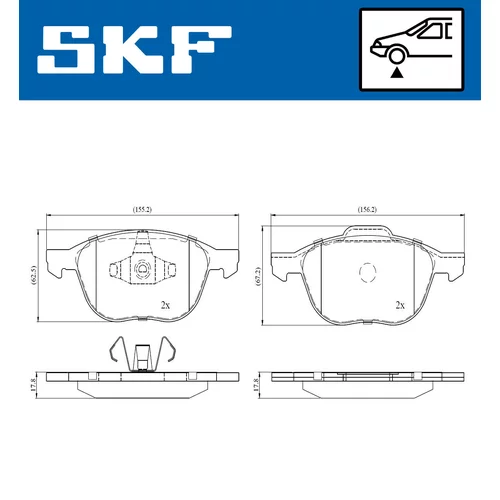 Sada brzdových platničiek kotúčovej brzdy VKBP 80016 /SKF/ - obr. 4