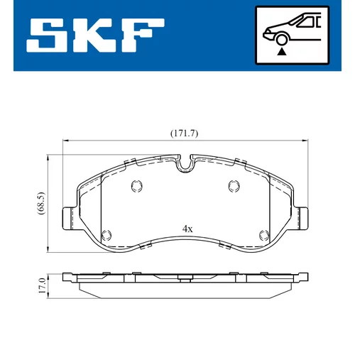 Sada brzdových platničiek kotúčovej brzdy VKBP 80029 E /SKF/ - obr. 4