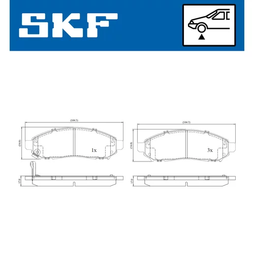Sada brzdových platničiek kotúčovej brzdy VKBP 80259 A /SKF/ - obr. 1