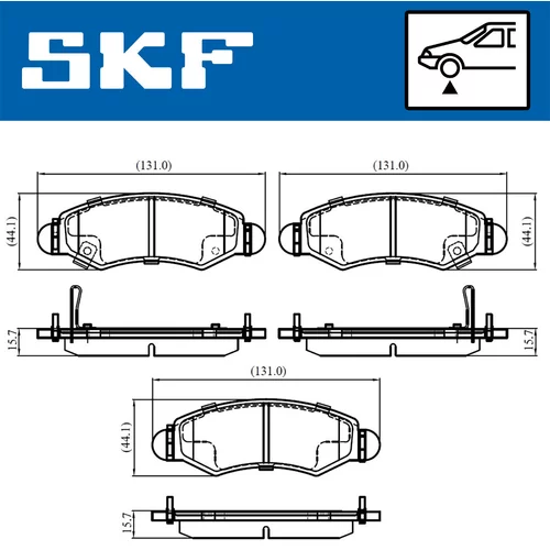 Sada brzdových platničiek kotúčovej brzdy VKBP 80500 A /SKF/ - obr. 1