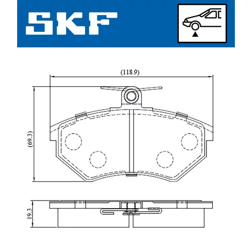 Sada brzdových platničiek kotúčovej brzdy VKBP 80598 /SKF/ - obr. 1