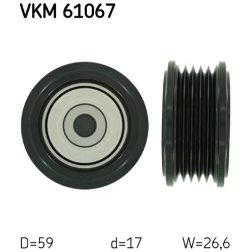 Vratná/vodiaca kladka rebrovaného klinového remeňa SKF VKM 61067