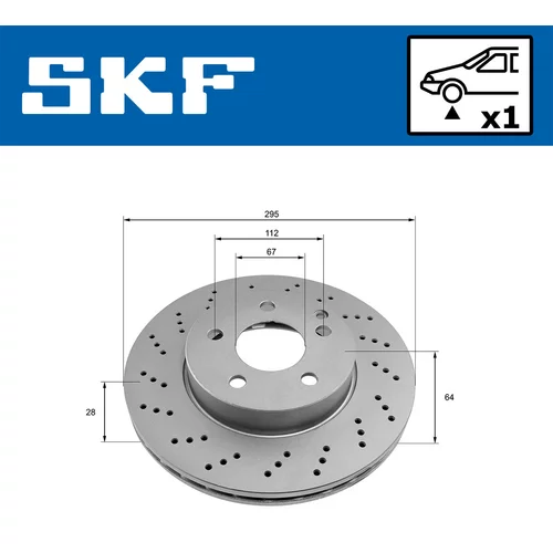 Brzdový kotúč VKBD 80068 V1 /SKF/ - obr. 1