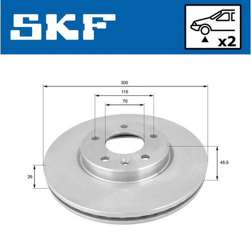 Brzdový kotúč VKBD 80194 V2 /SKF/ - obr. 1