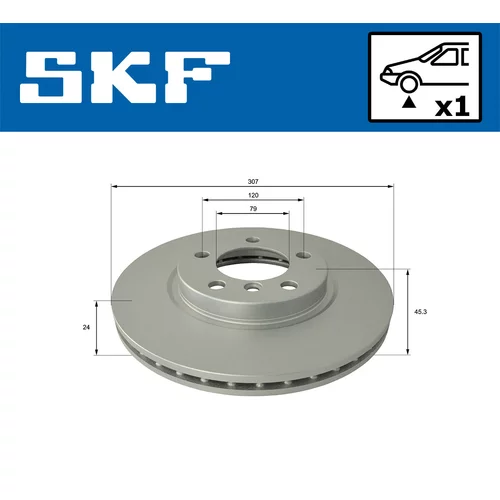 Brzdový kotúč VKBD 80459 V1 /SKF/ - obr. 1