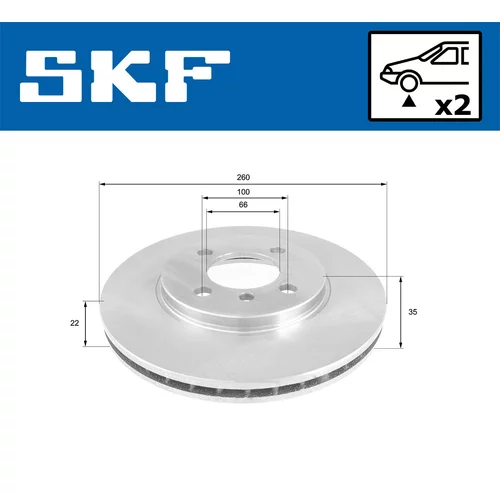 Brzdový kotúč VKBD 80609 V2 /SKF/ - obr. 1
