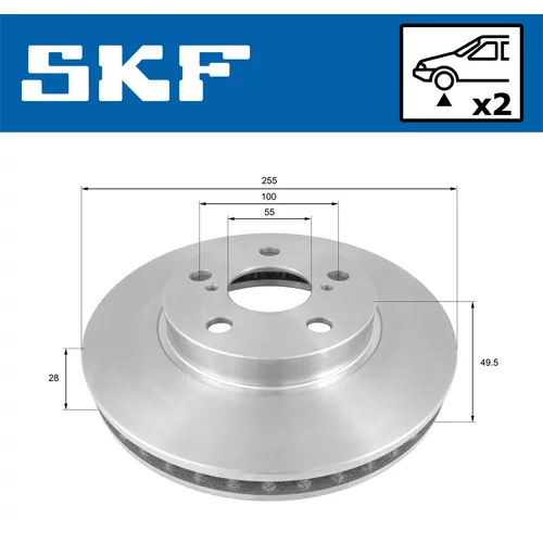 Brzdový kotúč VKBD 80999 V2 /SKF/ - obr. 1