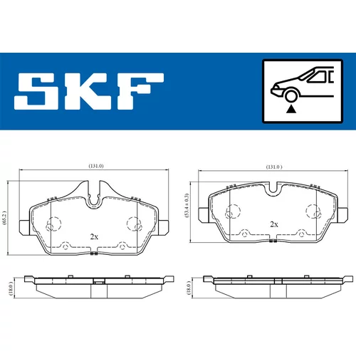 Sada brzdových platničiek kotúčovej brzdy VKBP 80079 /SKF/ - obr. 1